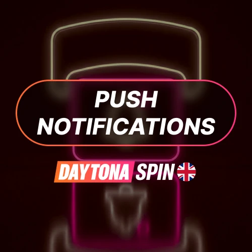 Receive push notifications for live events and promotions on the Daytona Spin mobile app.